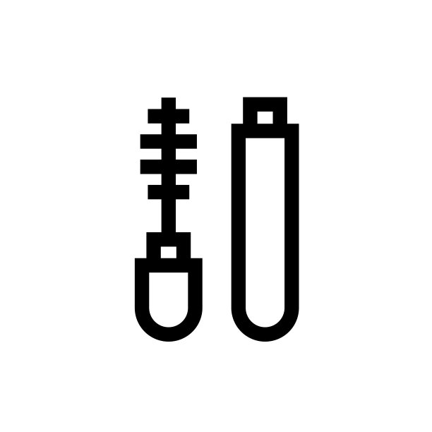 睫毛膏线图标，设计，像素完美，可编辑笔触。标志、标志、符号。美容产品。图片下载