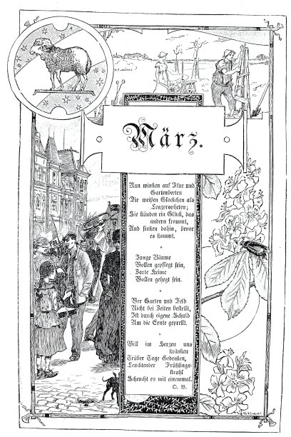 三月诗，德语图片下载