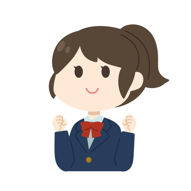 一个女学生的插图图片下载