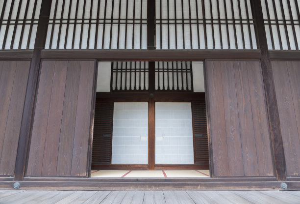 日本京都的传统日式房屋入口图片下载