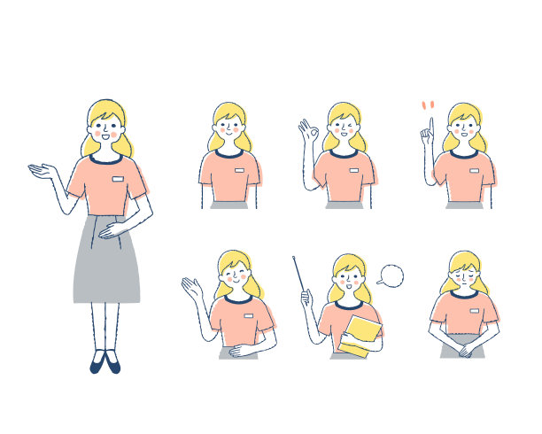 女性导游面部表情的变异集图片下载