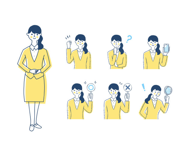 女性导游面部表情的变异集图片下载