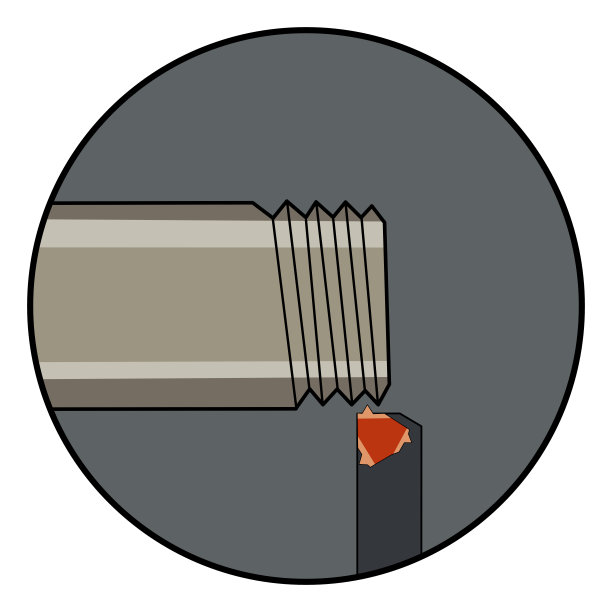数控车床机床螺纹切割图标。图片下载