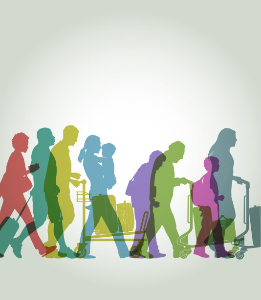 机场的乘客。机场，假期，旅行延误。图片下载