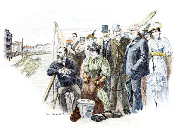 乘坐游船到达维也纳图片下载