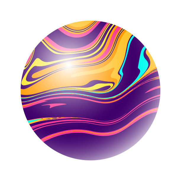 抽象多彩的圆设计图片下载