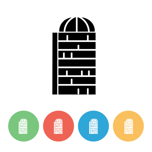 农业和农场平面设计图标:筒仓图片下载