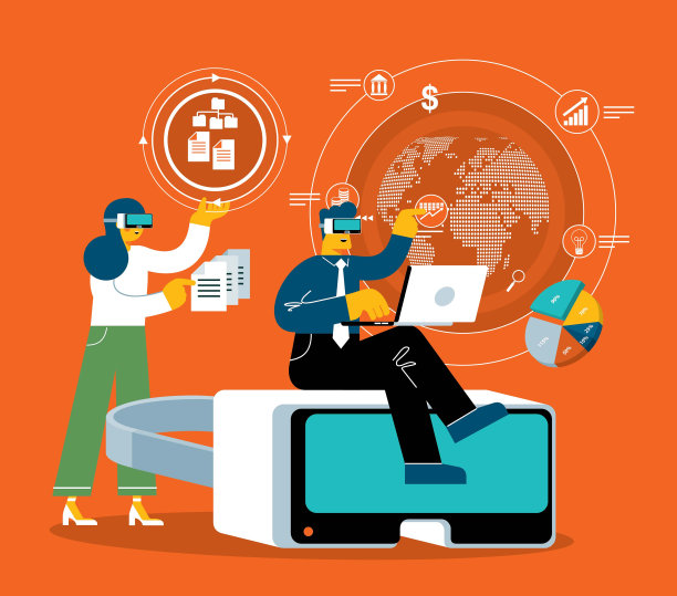 戴上虚拟现实耳机图片下载