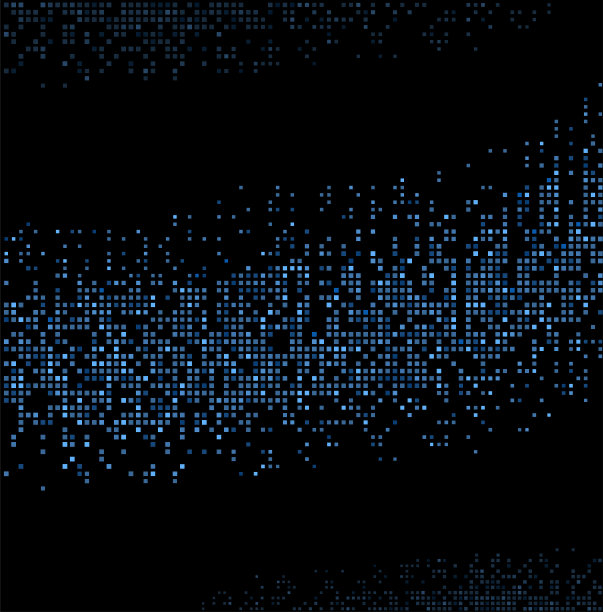 蓝色像素噪声图片下载
