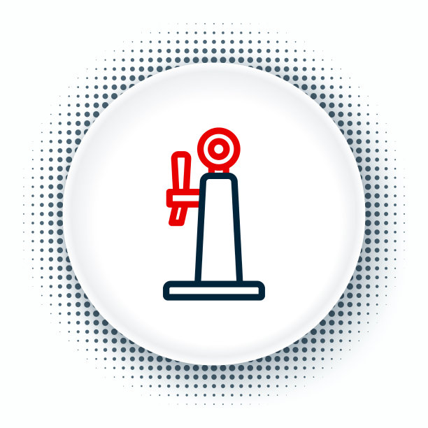 线啤酒龙头图标孤立在白色背景图片下载