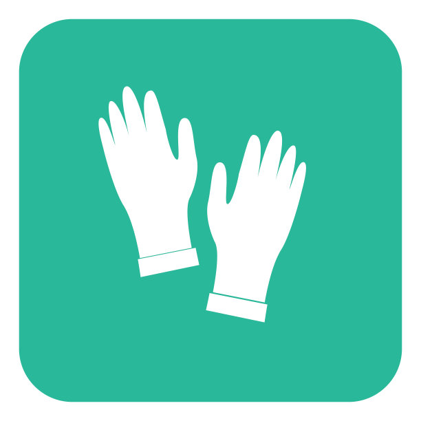 绿色和白色园艺图标-手套图片下载