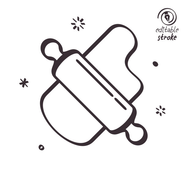 有趣的线条插图滚动针图片下载