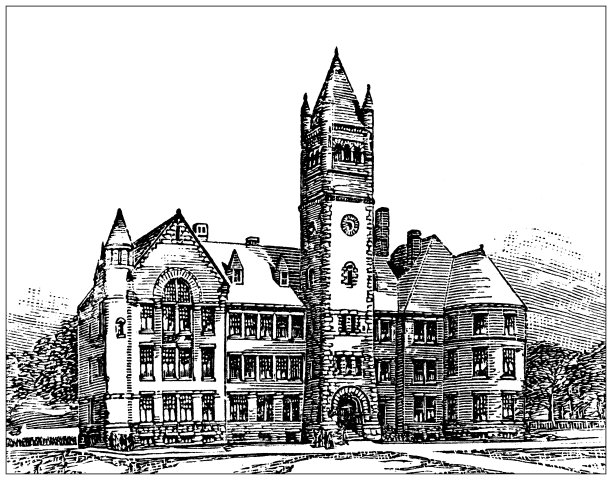 美国，宾夕法尼亚地标和公司的古董插图:葛底斯堡，宾夕法尼亚大学图片下载