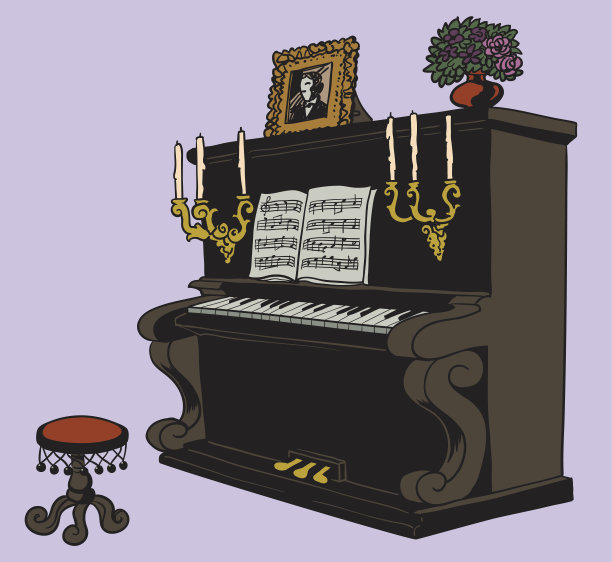 旧钢琴卡通图片下载