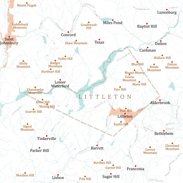 NH格拉夫顿利特尔顿矢量路线图图片下载