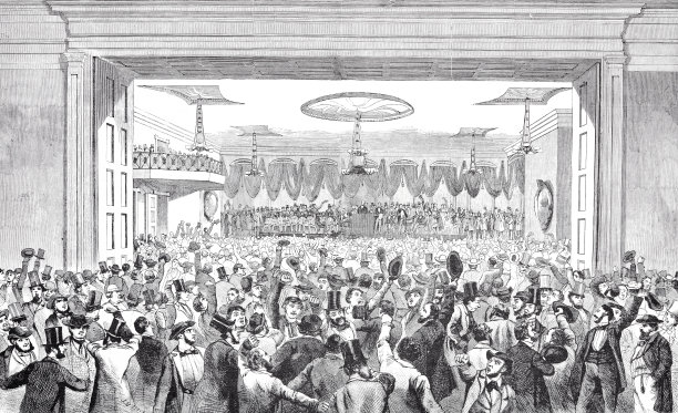 纽约坦慕尼大厅，1859年选举之夜图片下载