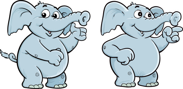 小象卡通。图片下载