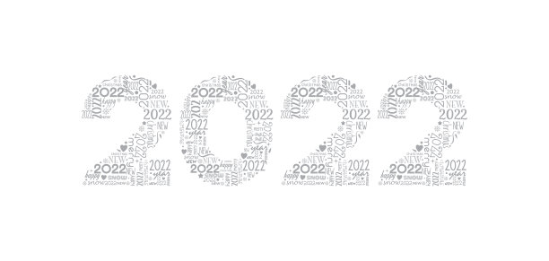 2022年的新年信件。节日贺卡。抽象背景矢量插图。节日设计适用于贺卡、请柬、日历等实物插图图片下载