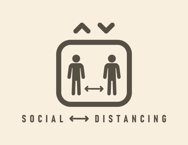 社会距离图标图片下载