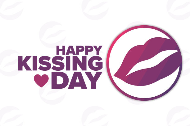 接吻日快乐。节日的概念。模板背景，横幅，卡片，与文字铭文海报。向量EPS10插图。图片下载