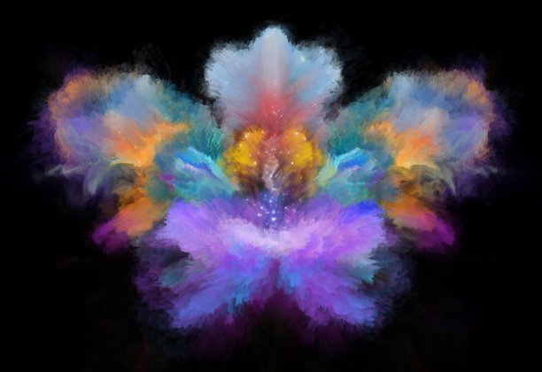 抽象的画花图片下载