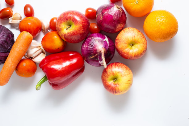 热带水果和五颜六色的维生素食品图片下载