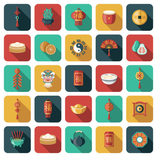 中国新年图标集图片下载