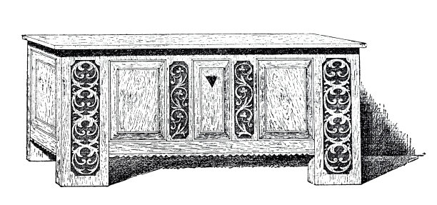 德国威斯特伐利亚的农舍，雕刻的培根盒图片下载