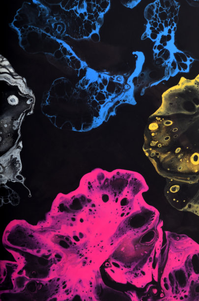 彩色抽象艺术背景与黑色细胞图片下载