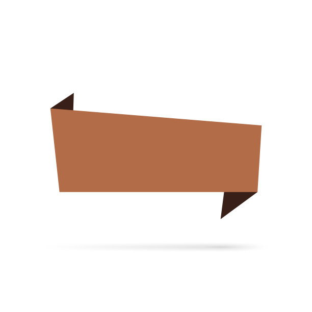 棕色旗帜-设计元素在白色的背景图片下载