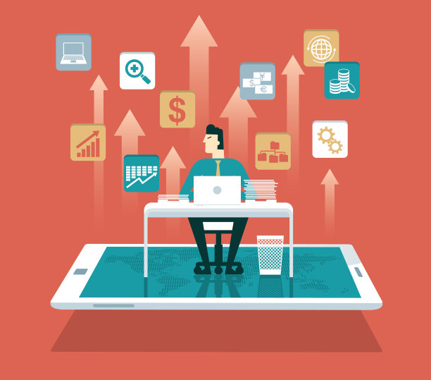 网络连接的商人图片下载