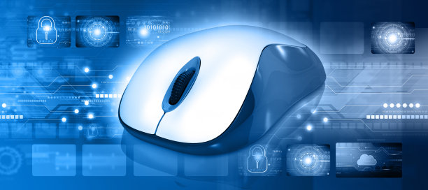 现代电脑鼠标的技术背景图片下载