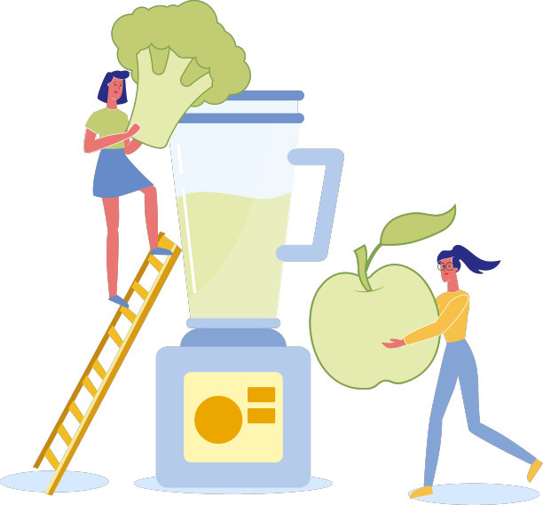 制作素食鸡尾酒的女孩图片下载