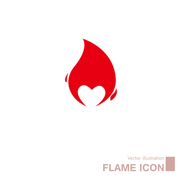 矢量绘制火焰。图片下载