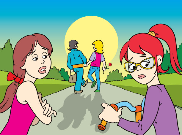 女孩会嫉妒恩爱夫妻图片下载