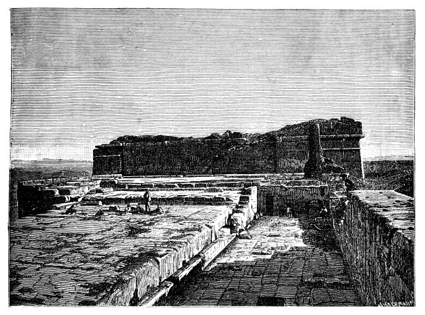 埃及基纳附近的古埃及丹德拉神庙图片下载