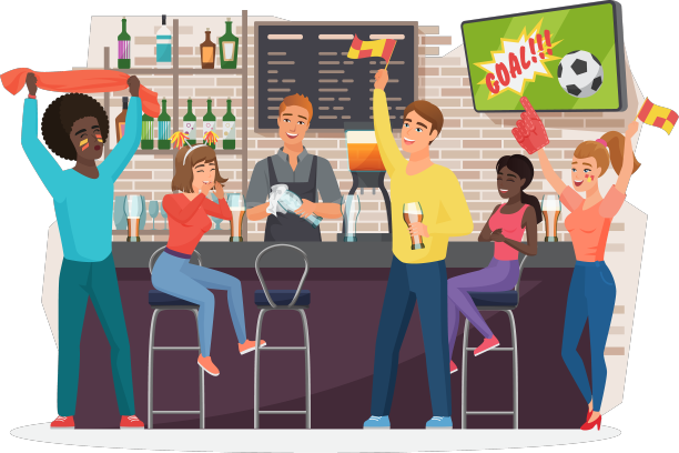 人们在酒吧公寓里喝啤酒图片下载