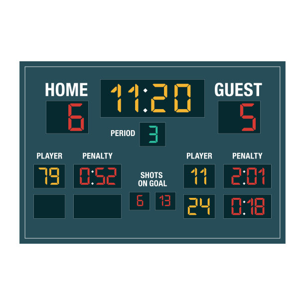 冰球记分牌图标在透明的背景图片下载