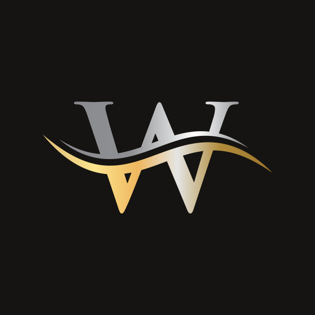 初始w字母标志与创意现代图片下载