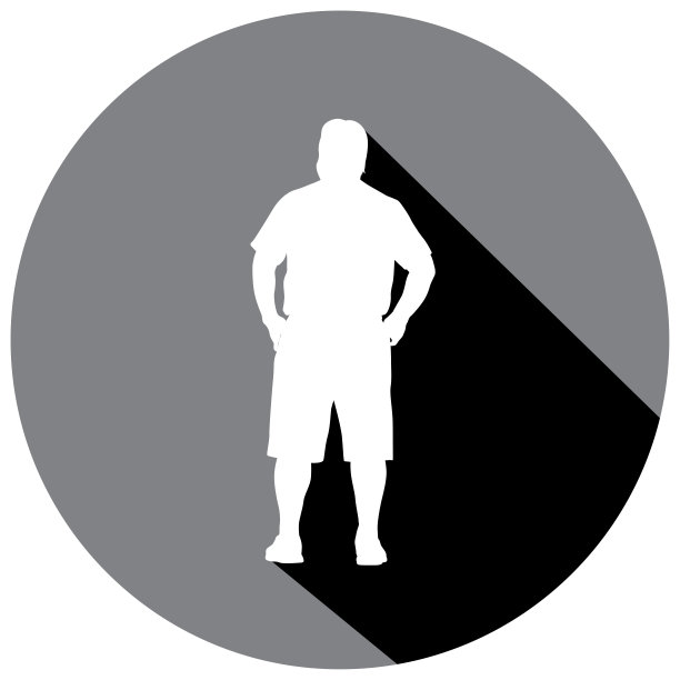 中年男子影子图标图片下载