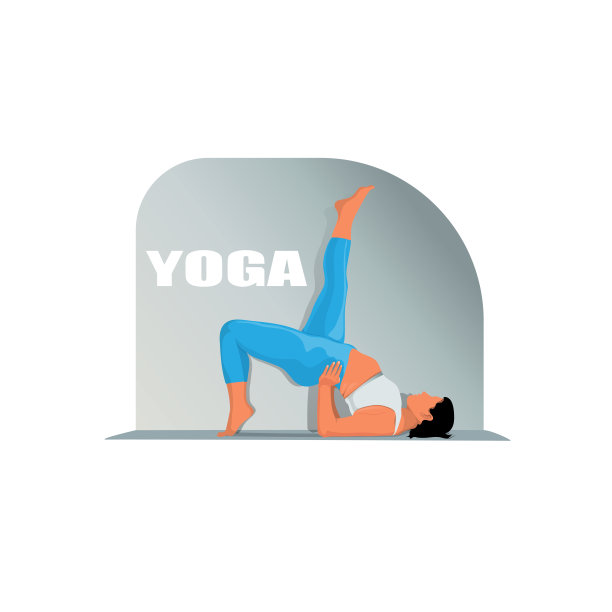 女子练习瑜伽的详细矢量插图，以白色背景描绘健康的生活方式图片下载
