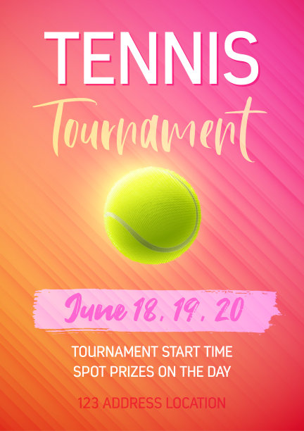 网球比赛的海报图片下载