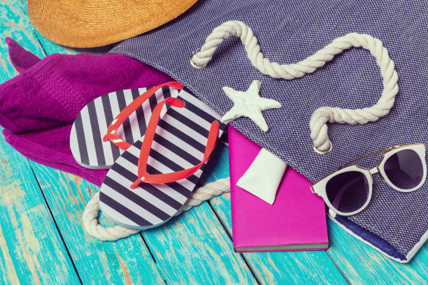 暑假背景与海滩项目图片下载