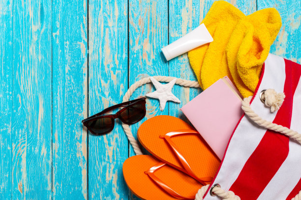 暑假背景与海滩项目图片下载