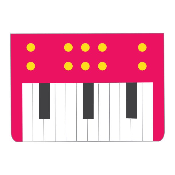 音乐商店乐器和键盘图标的白色背景图片下载