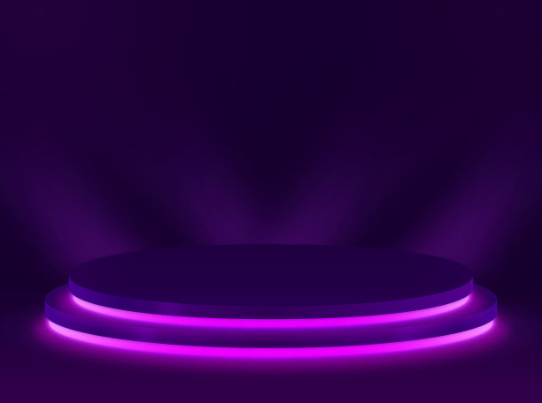 紫色发光讲台图片下载