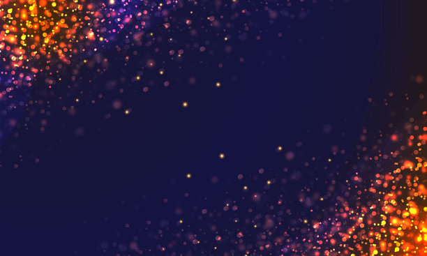 蓝色背景与闪光效果图片下载