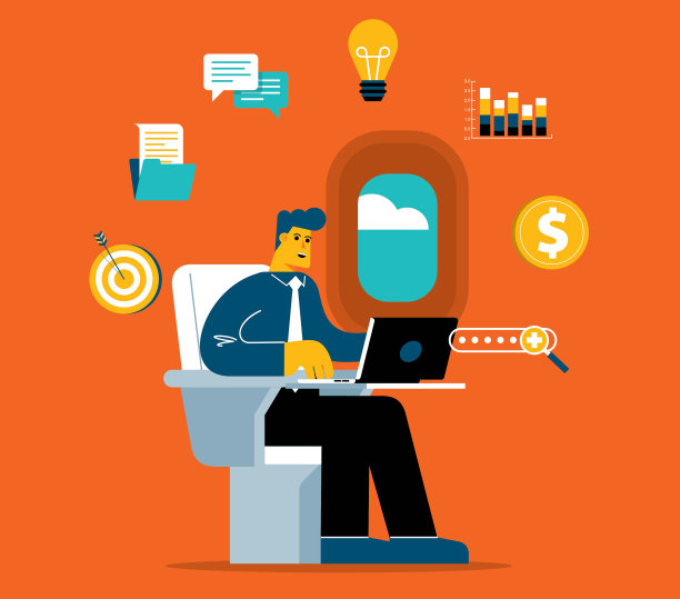 飞机乘客-商人图片下载