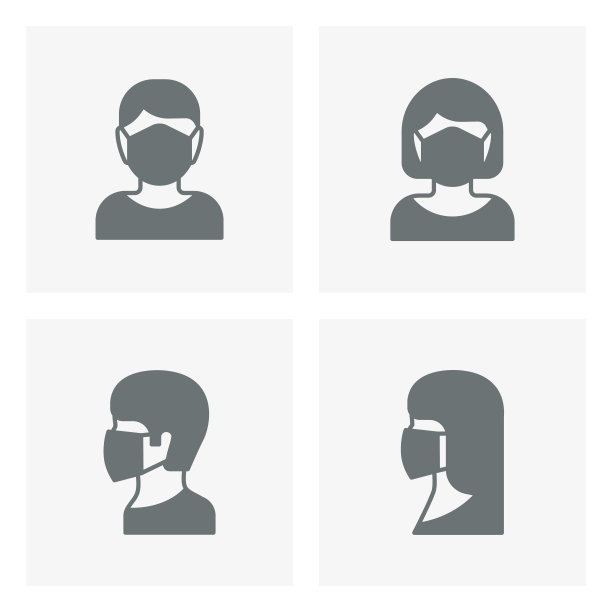 口罩，医用口罩图标图片下载