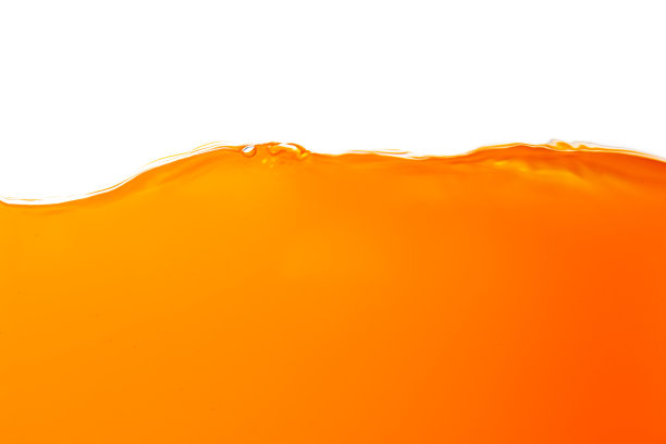 橙汁孤立的白色背景，橙汁纹理在白色背景上，拉近明亮的橙汁纹理，为健康和自然波浪图片下载